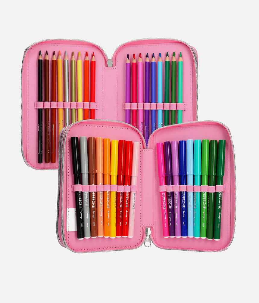 TOPModel MUSIC Triple Pencil Case with Stationery - 0014100