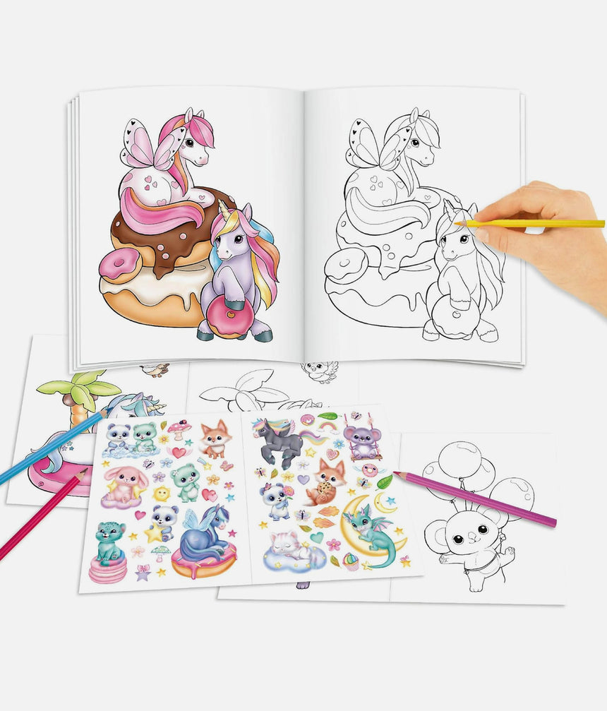 Ylvi Create Your Unicorn Colouring Book with 65 Stickers - 0014209