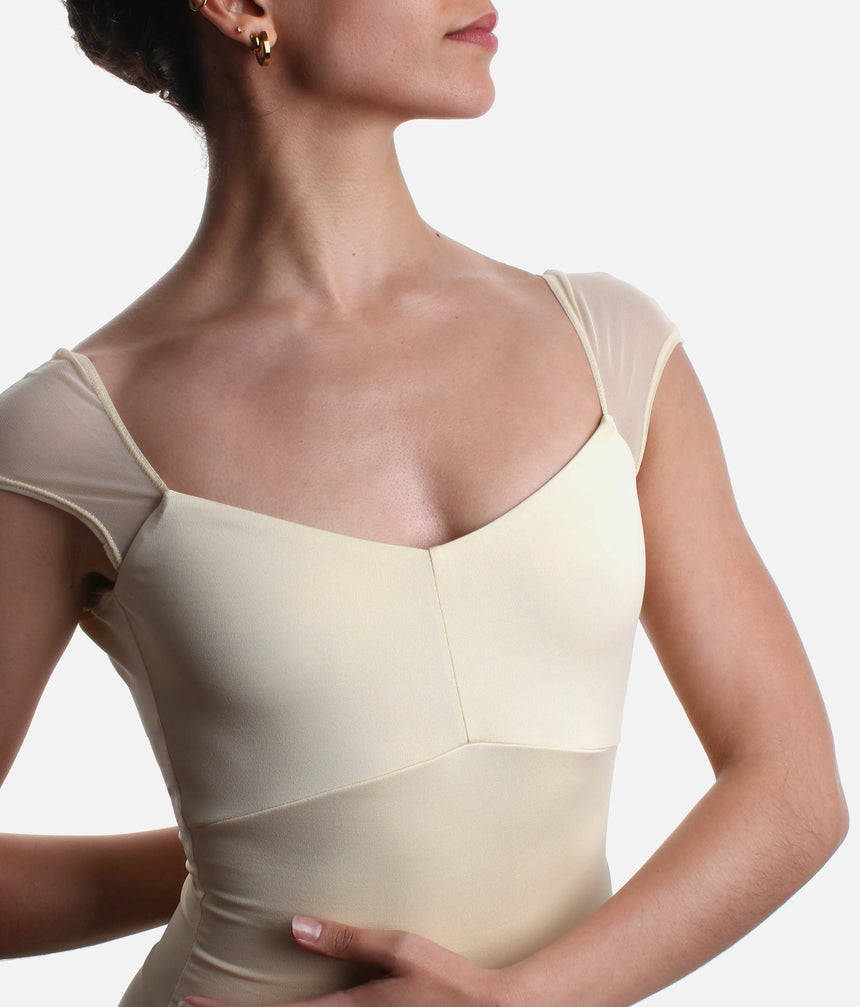 MOONSTRUCK Mesh Cap Sleeve Leotard, Contemporary Ballet Style - 12603W