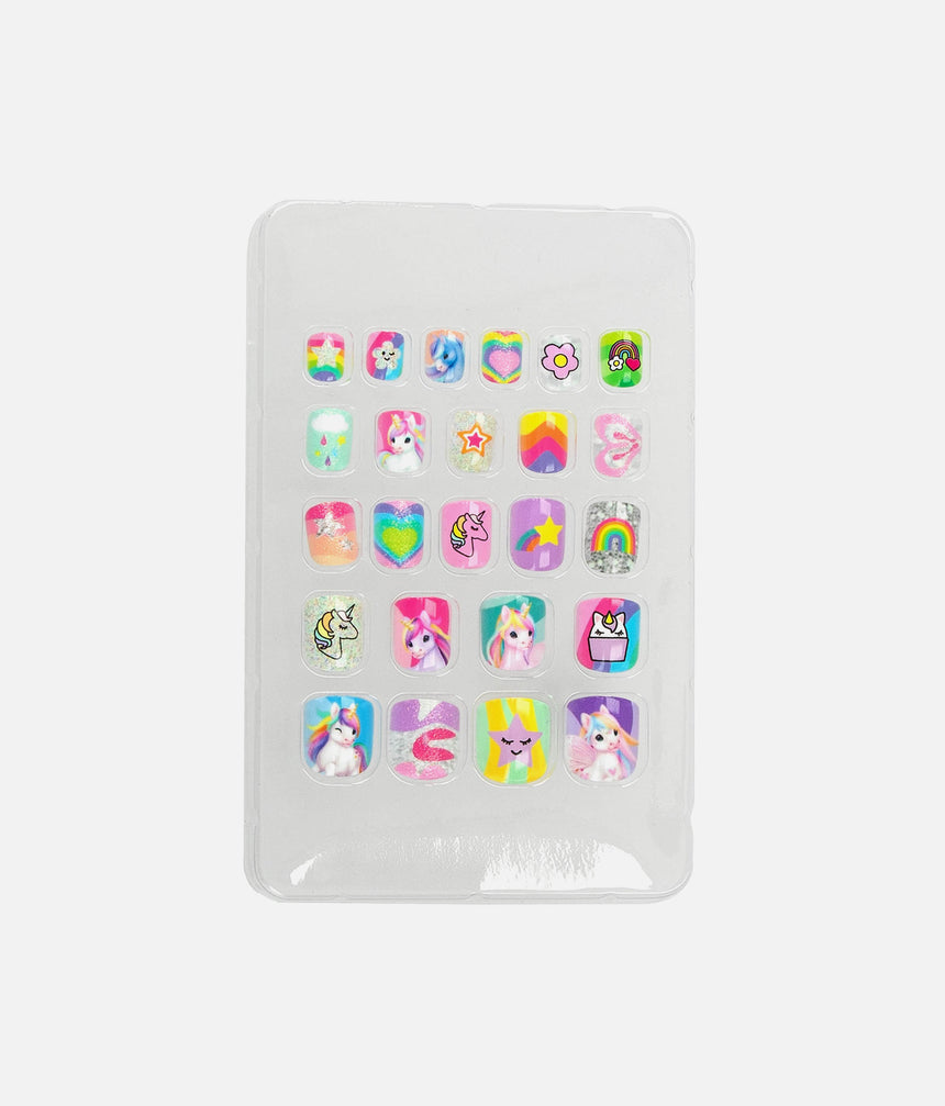 Ylvi Artificial Unicorn Nails, 24 Self-Adhesive Nails for Kids - 0013656