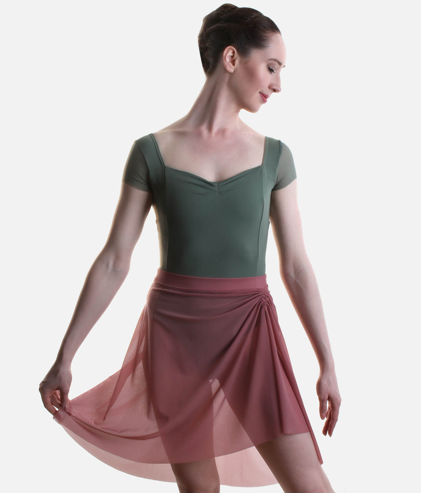 Pull-On Dance Skirt with Ruched Side Detail - 16107