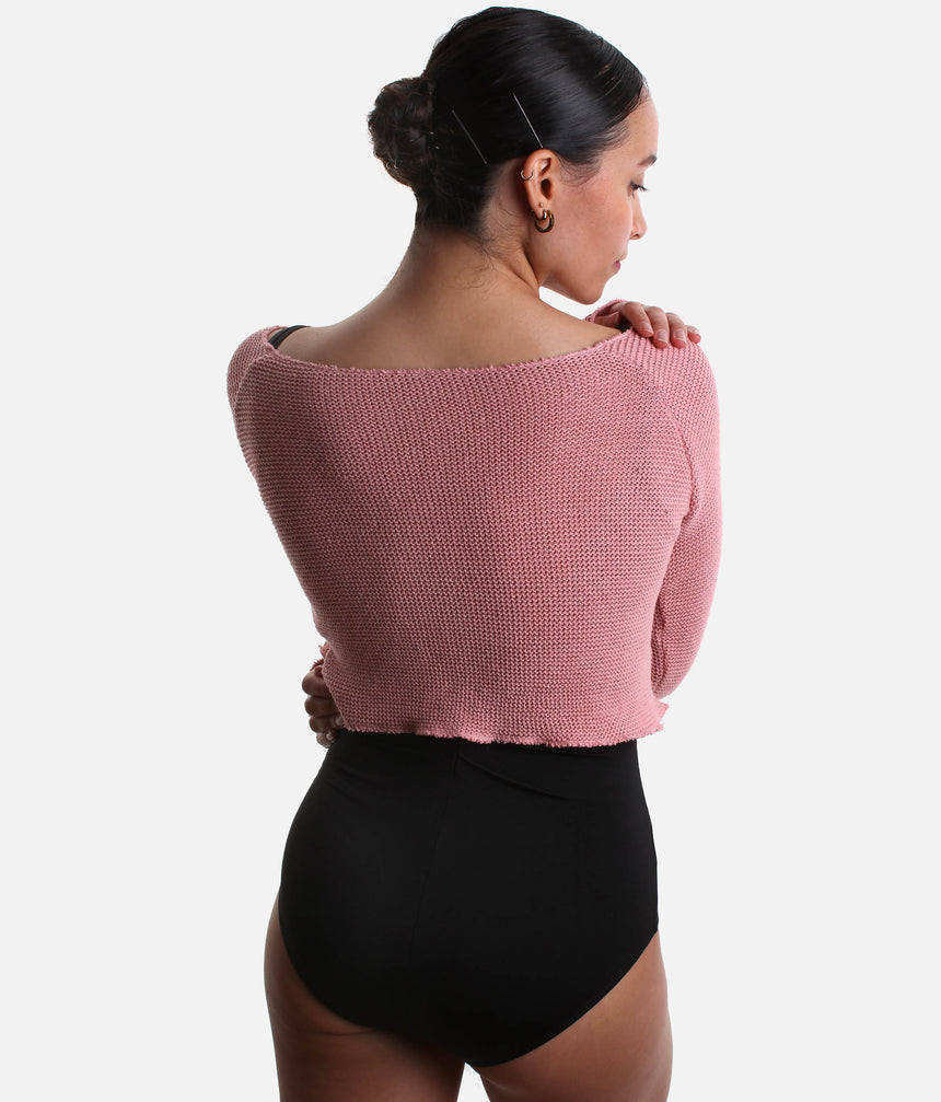 HUMAIRA Raglan Sleeve Cropped Dance Sweater, Ballet Warmup Layer - 6674