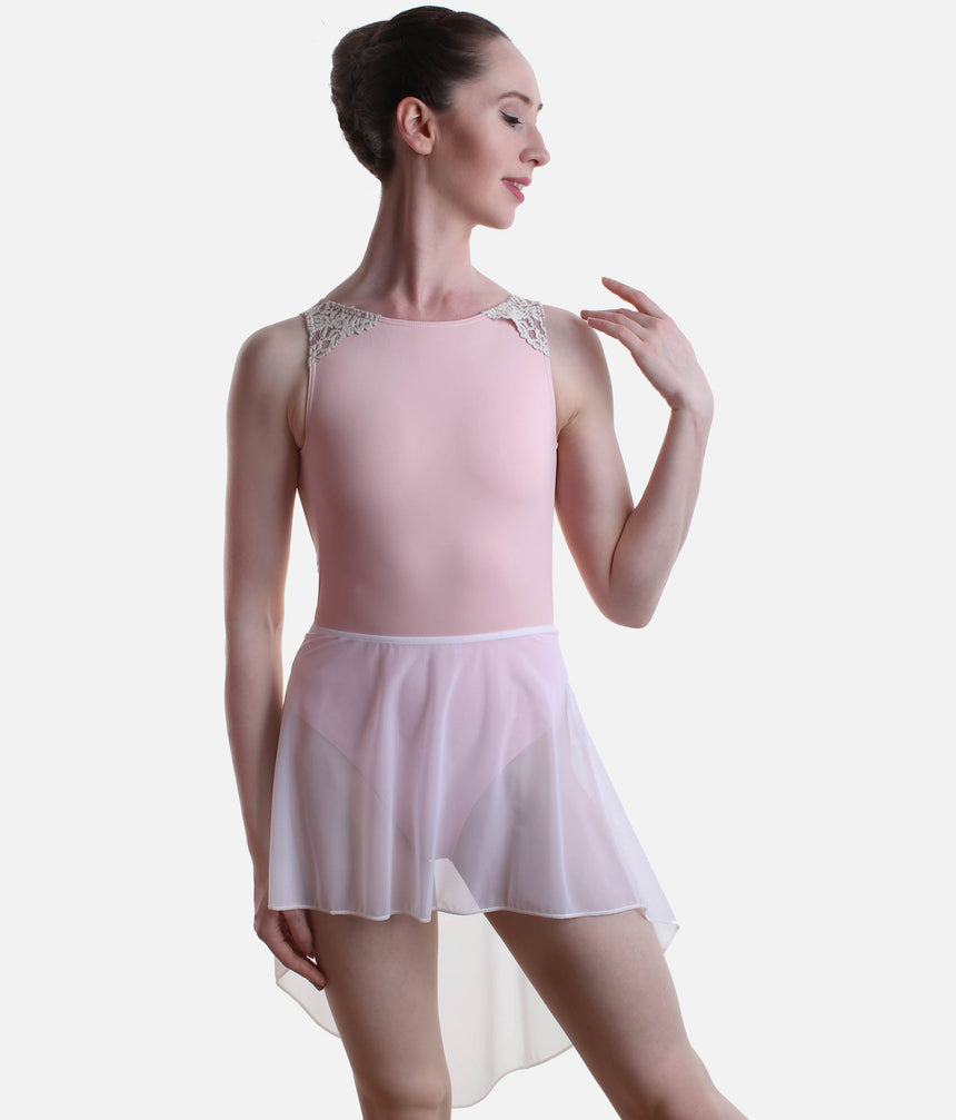 Asymmetrical Tulle Ballet Skirt, Elegant X-Long Back - 7856