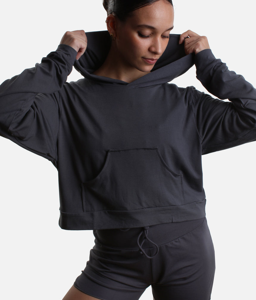 REN Cropped Hoodie - Ultra Soft Bamboo Dance Warm-Up