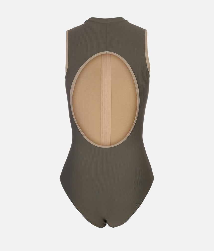 DEEP GREEN High Neck Ballet Leotard, Professional Balletwear - AURA