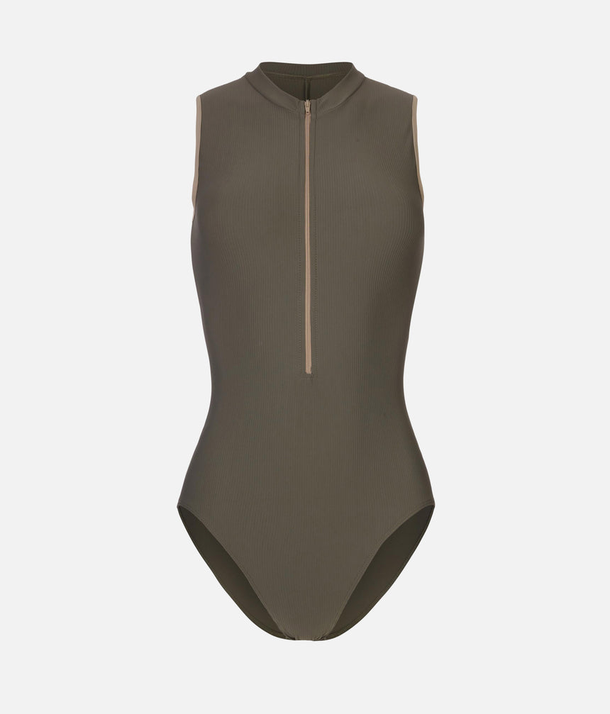 DEEP GREEN High Neck Ballet Leotard, Professional Balletwear - AURA