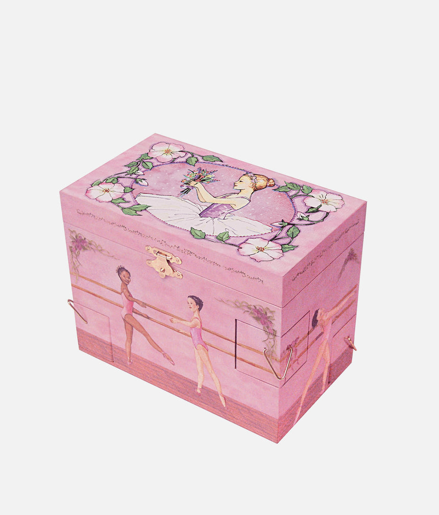 BALLET JEWELLERY BOX - Music Treasure Box with Ballerina & Watercolour Art