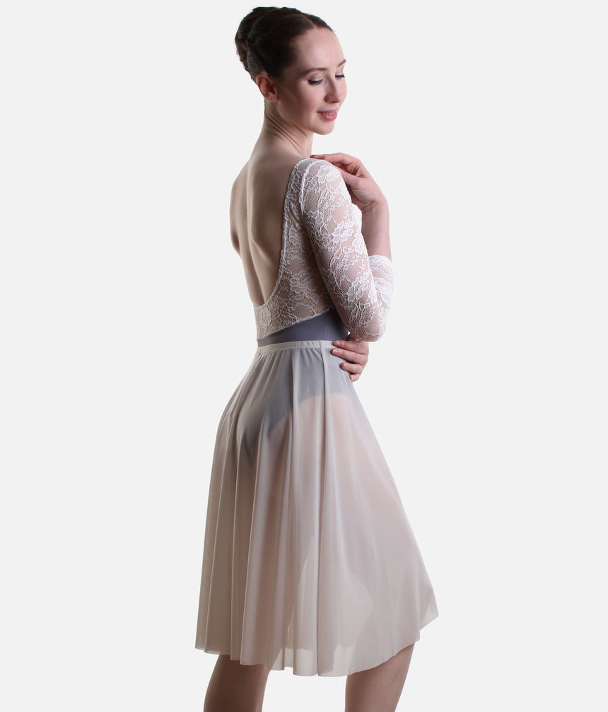 Long Ballet Rehearsal Skirt, Soft Flowing Mesh Dance Skirt - ARIANA