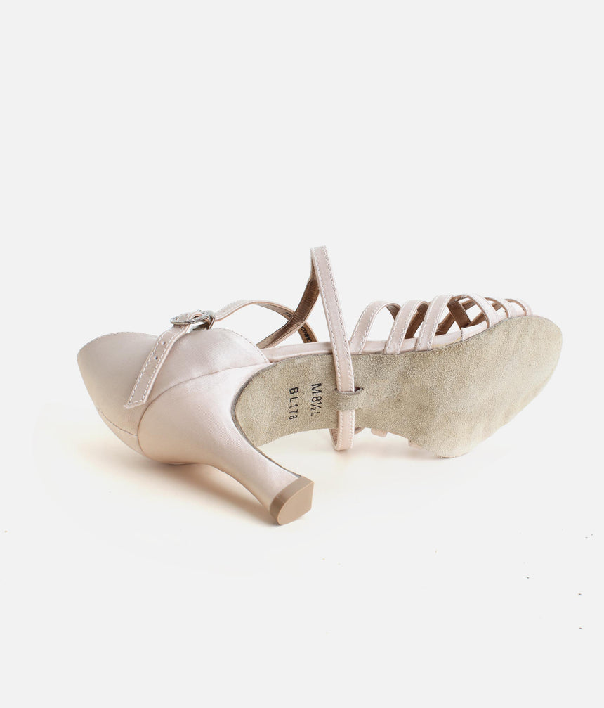 Ballroom Dancing Shoes, Satin Dance Sandals - BL178