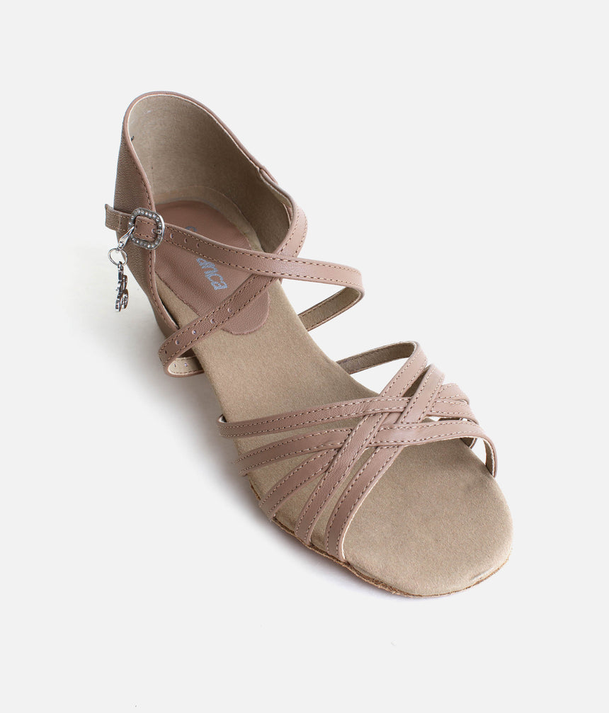 MAMBO Leather Latin Dance Shoes, Beginner Low Heel Dance Shoes - BL301