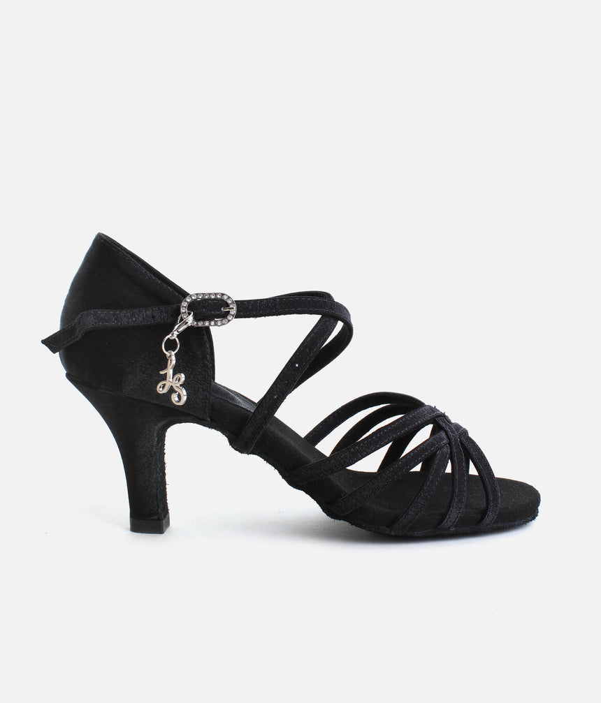 CHA CHA Satin Sandal for Latin Dance, 3" Heel & Hybrid Sole - BL304