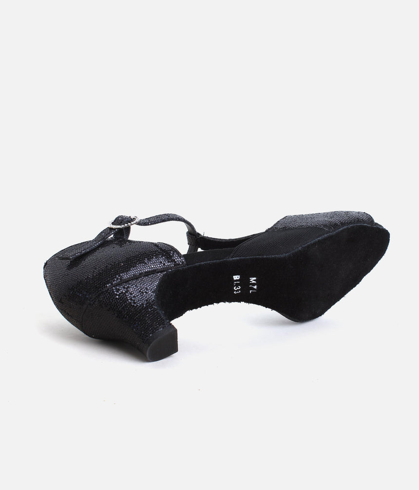 Open Toe Ballroom Shoe, T-Bar - BL33