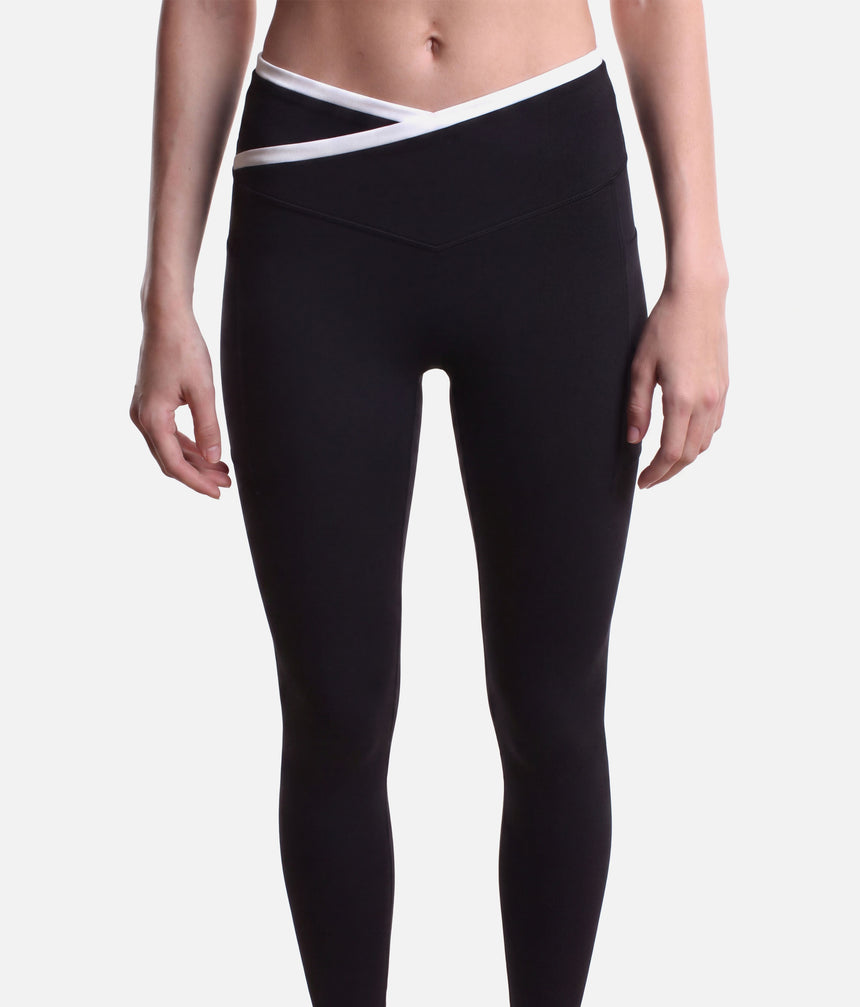 Crisscross Hourglass® Contrast Leggings • Two Deep Pockets