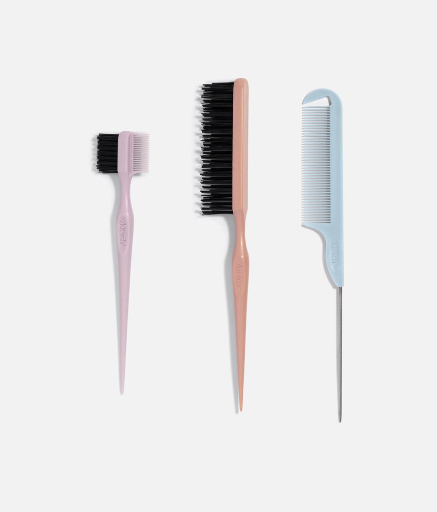 Detail & Define Styling Brush Set for Smooth Edges, Ponytails & Updos