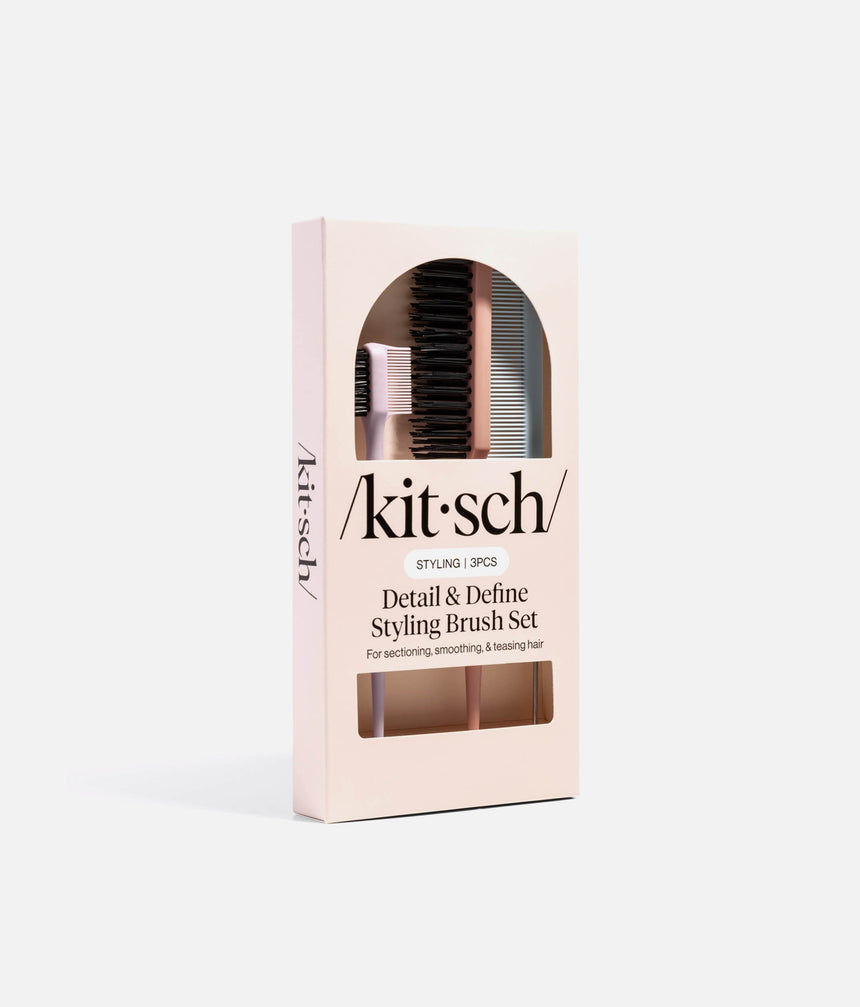 Detail & Define Styling Brush Set for Smooth Edges, Ponytails & Updos