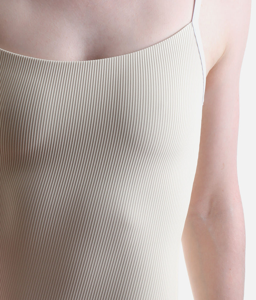 Cala Light Cream Ballet Leotard • Adjustable Camisole, Contrast Straps