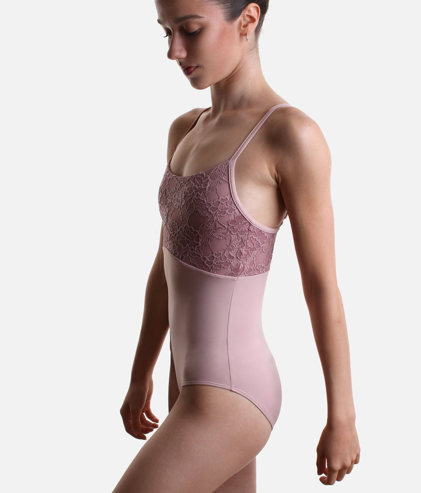 Chloe Rose Ballet Leotard • Elegant Floral Lace Camisole