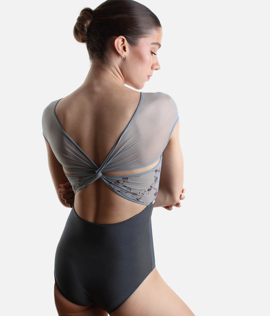 CONCORDIA CL Vesuvio • Cap Sleeves Ballet Leotard with Embroidered Tulle