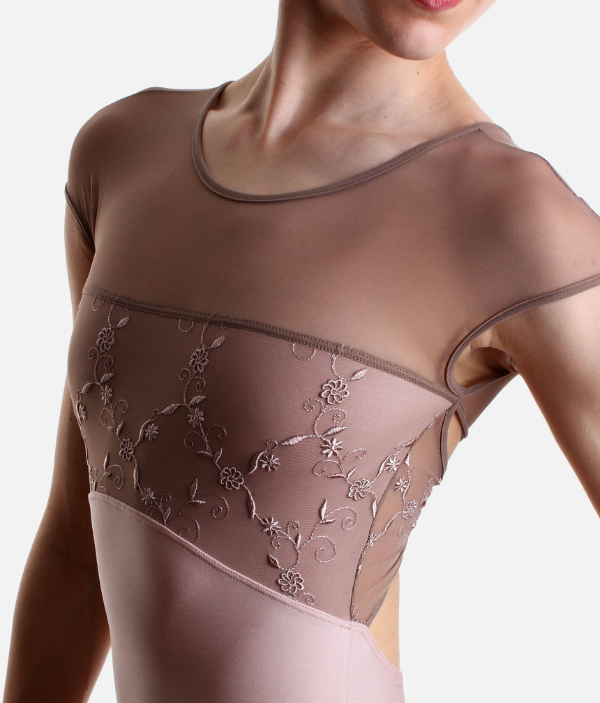 CONCORDIA CL Rose • Italian Ballet Leotard with Signature Embroidery