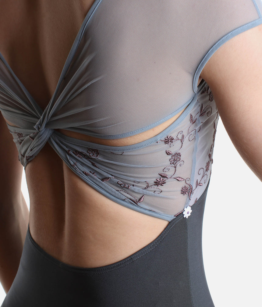 CONCORDIA CL Vesuvio • Cap Sleeves Ballet Leotard with Embroidered Tulle