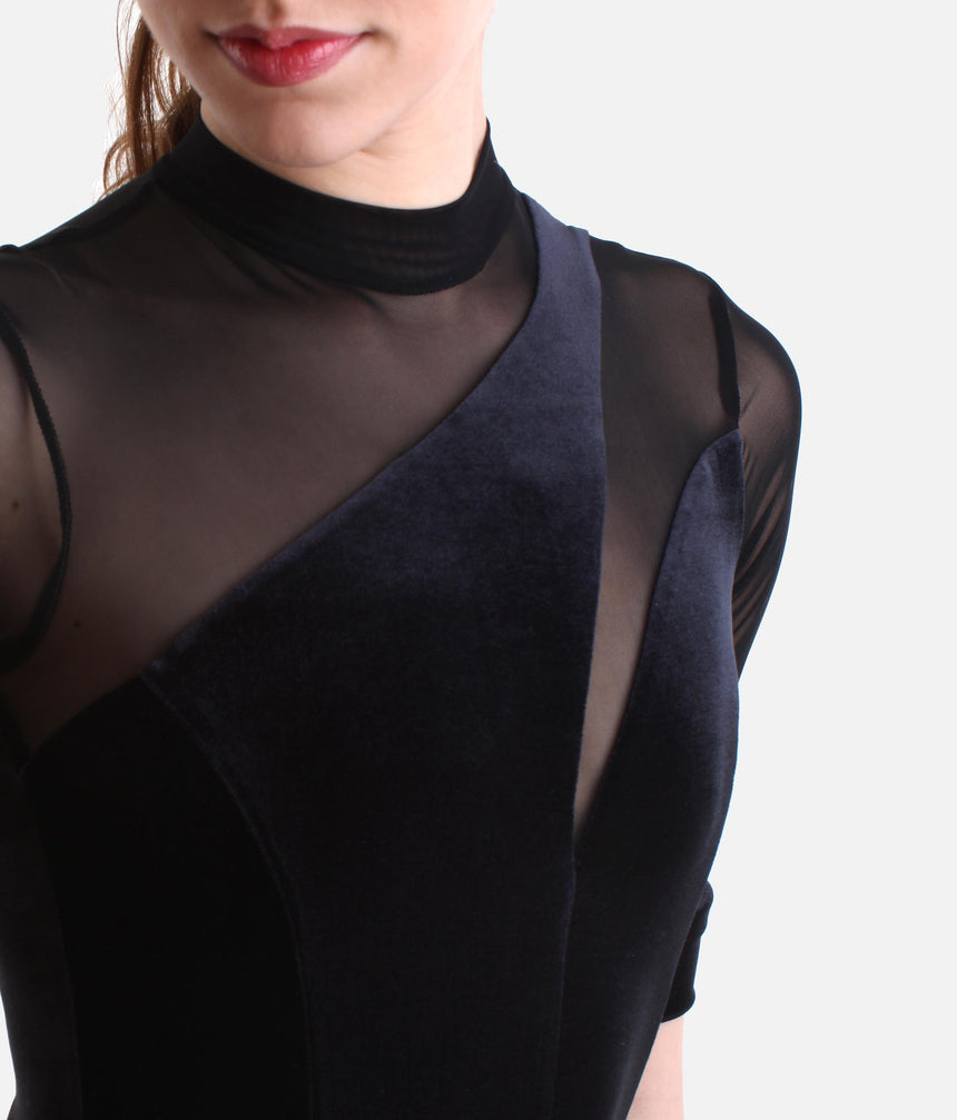 VELVET Half Sleeve Leotard, Feel Studio-Ready in Luxe Dancewear - DA5116