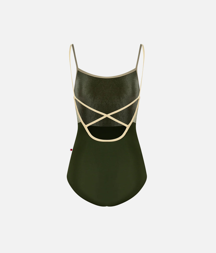 DANIELA Velvet Ballet Leotard, DUO JUNGLE with Criss-Cross Back
