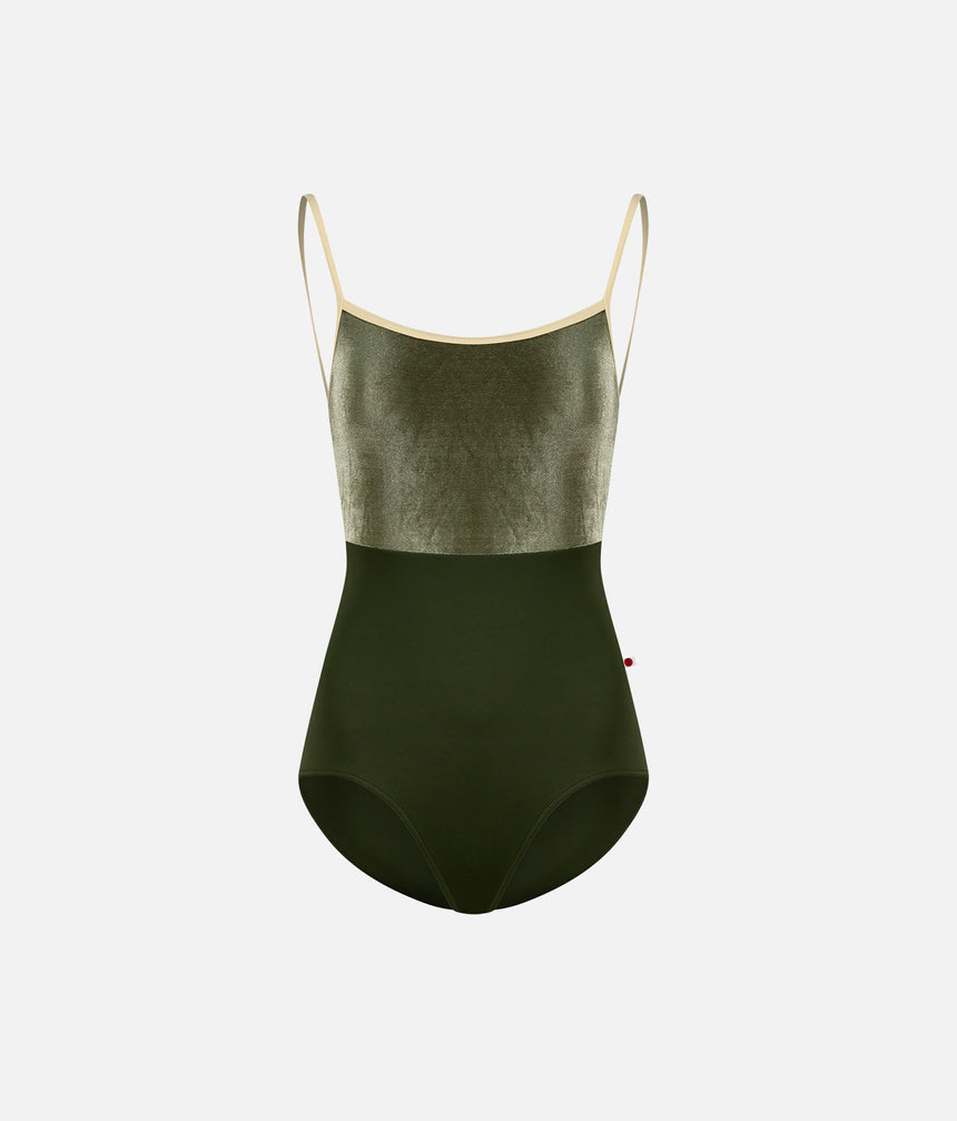 DANIELA Velvet Ballet Leotard, DUO JUNGLE with Criss-Cross Back