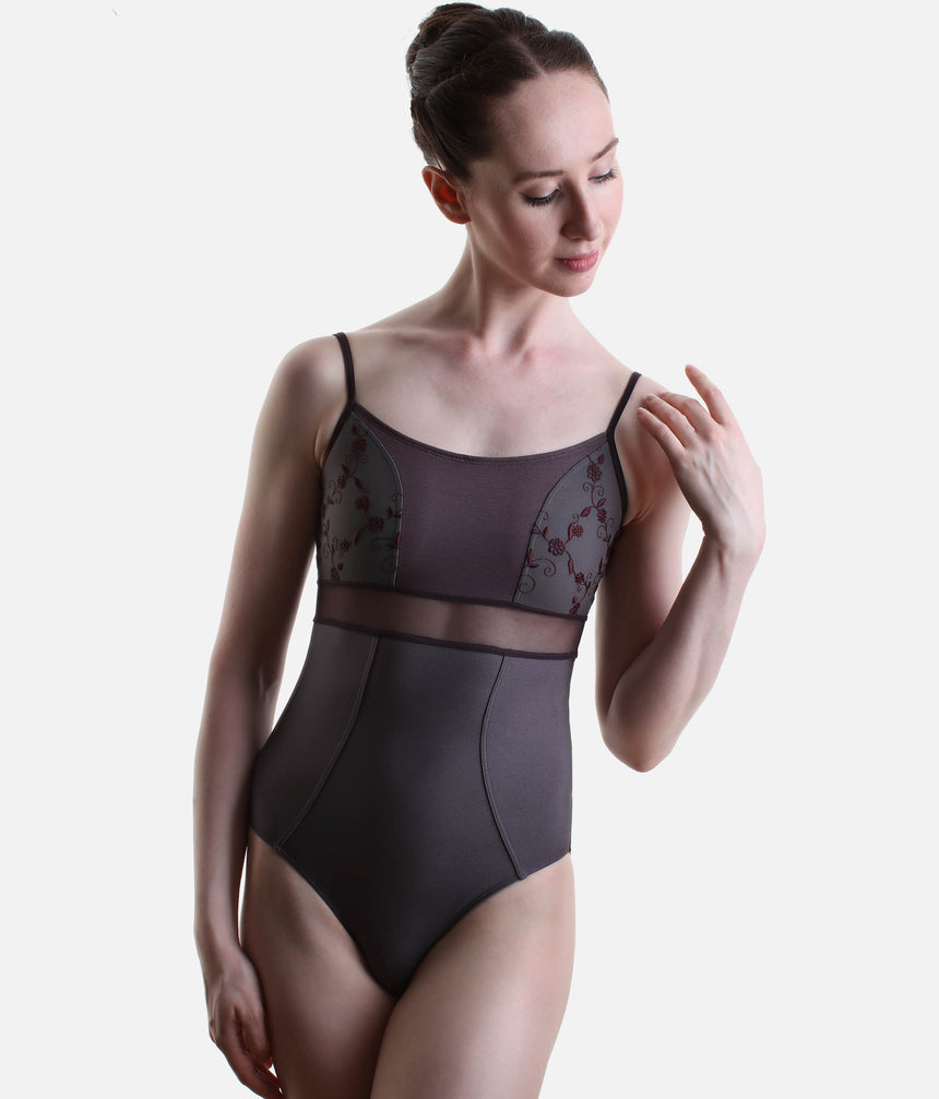 BRIGID CL Magnete • Camisole Ballet Leotard with Elegant Embroidered Mesh