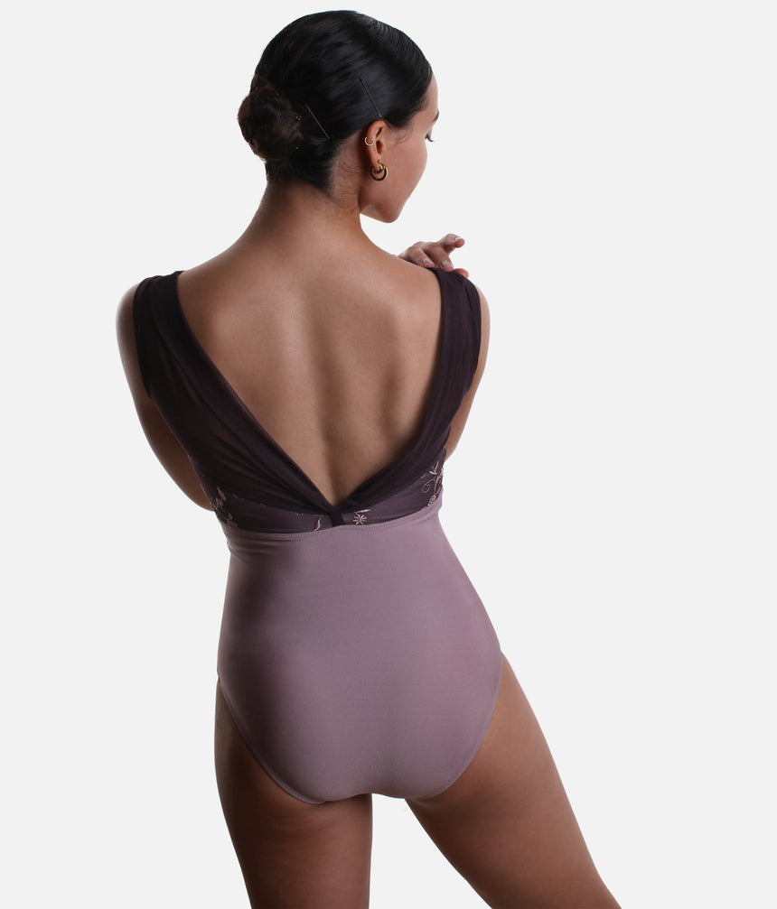 Luxury Italian Ballet Leotard with Low V Back - DIANA CL Alchimia