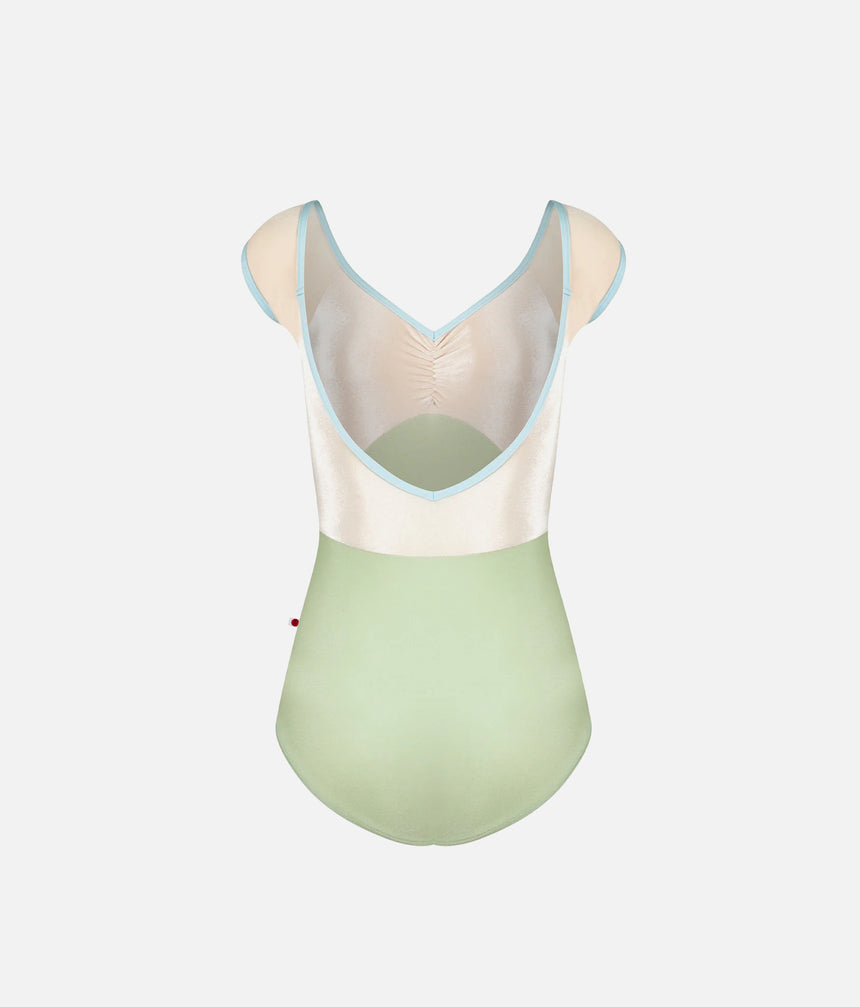 ELLI Ballet Leotard in GINKO, Cap Sleeve Dance Leotard