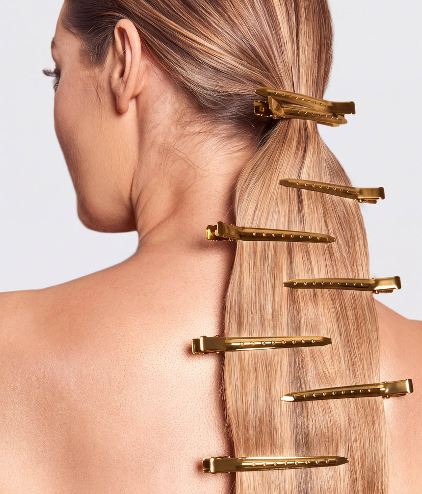 Rose Gold Styling Hair Clips • 6-Piece Professional Sectioning Set
