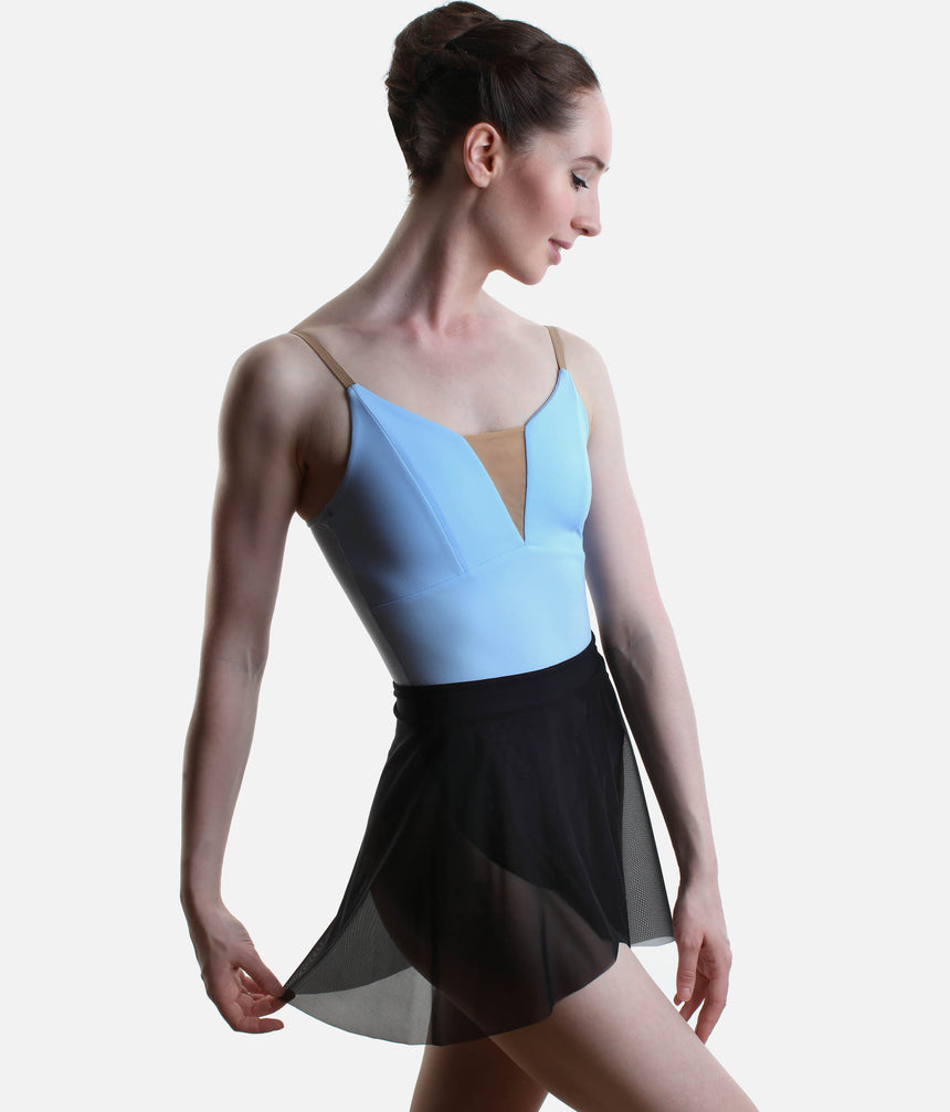Short Pull-On Dance Skirt, Mock Wrap - CELINE