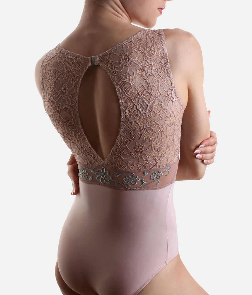 IRIS GL Rose • Luxury Lace Ballet Leotard, Golden Label Collection