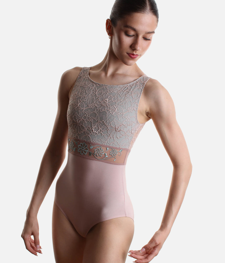 IRIS GL Rose • Luxury Lace Ballet Leotard, Golden Label Collection
