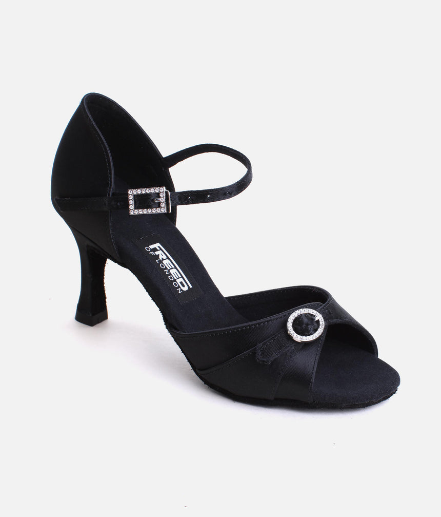 Satin Dance Shoes, Salsa Dance Shoes - Leona