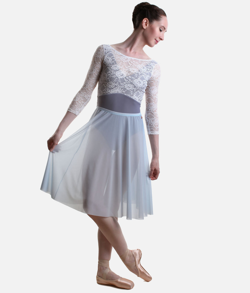 Long Ballet Rehearsal Skirt, Soft Flowing Mesh Dance Skirt - ARIANA