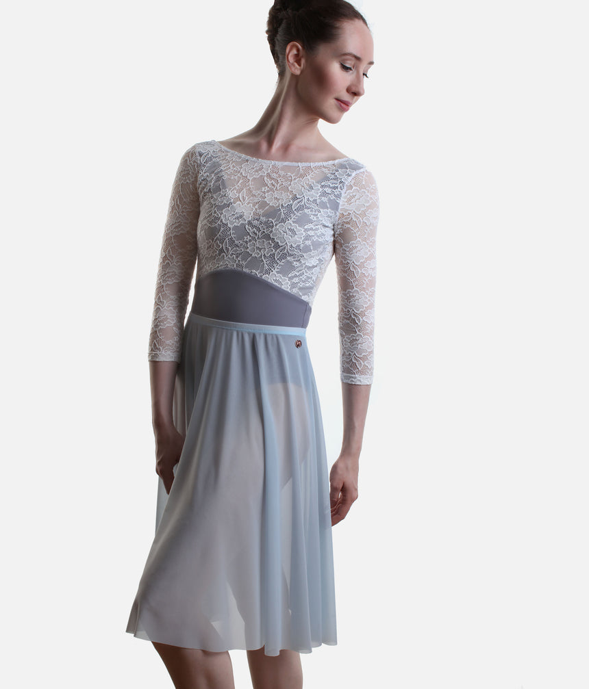 Long Ballet Rehearsal Skirt, Soft Flowing Mesh Dance Skirt - ARIANA