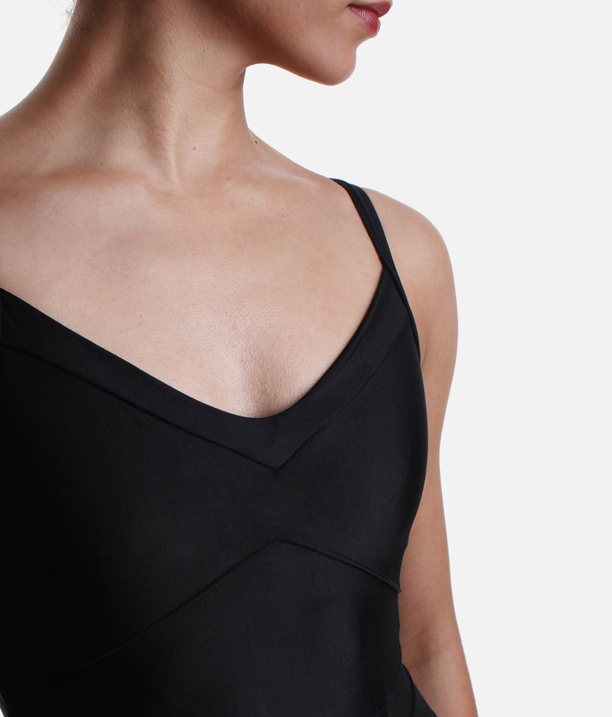 Classic Camisole Dance Leotard with Tulle Waist Detail - LS48
