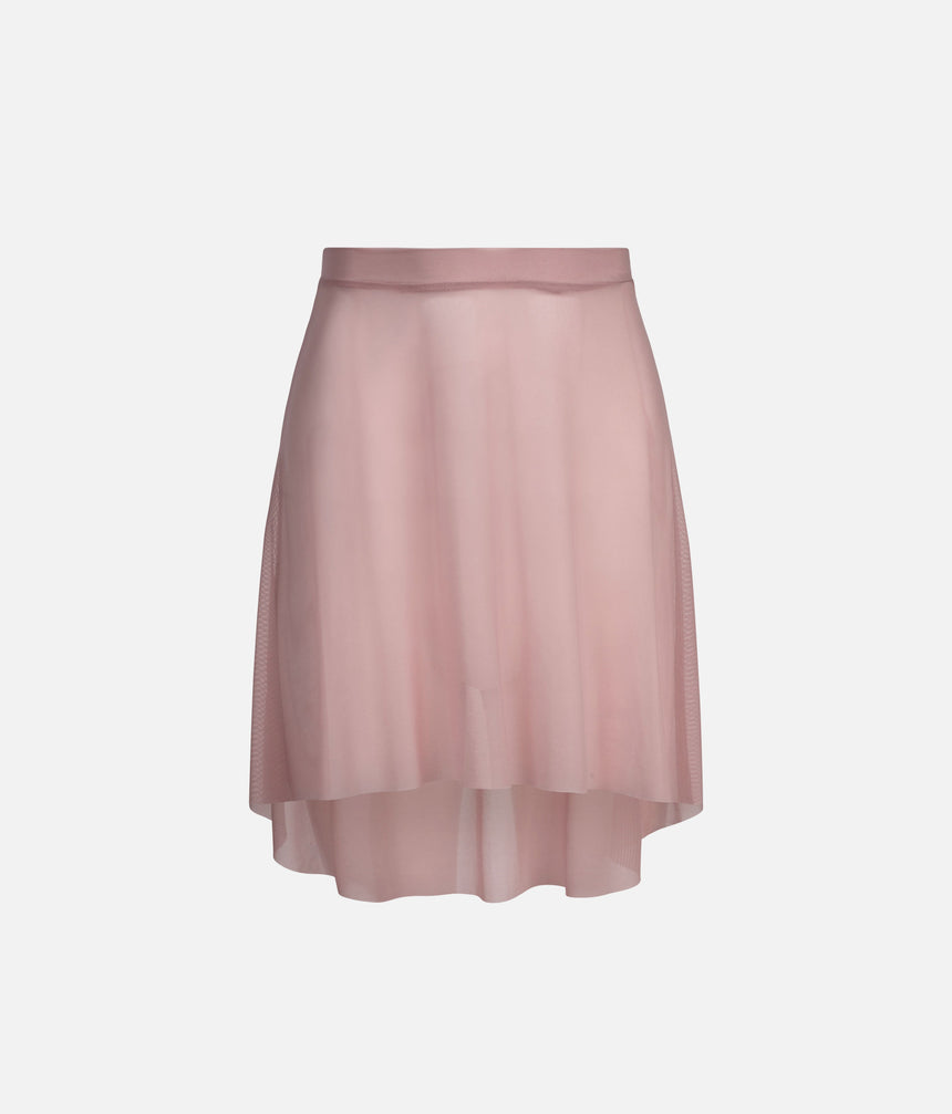 Lightweight Mesh Ballet Skirt, Pull-On High-Low Design - NUBE
