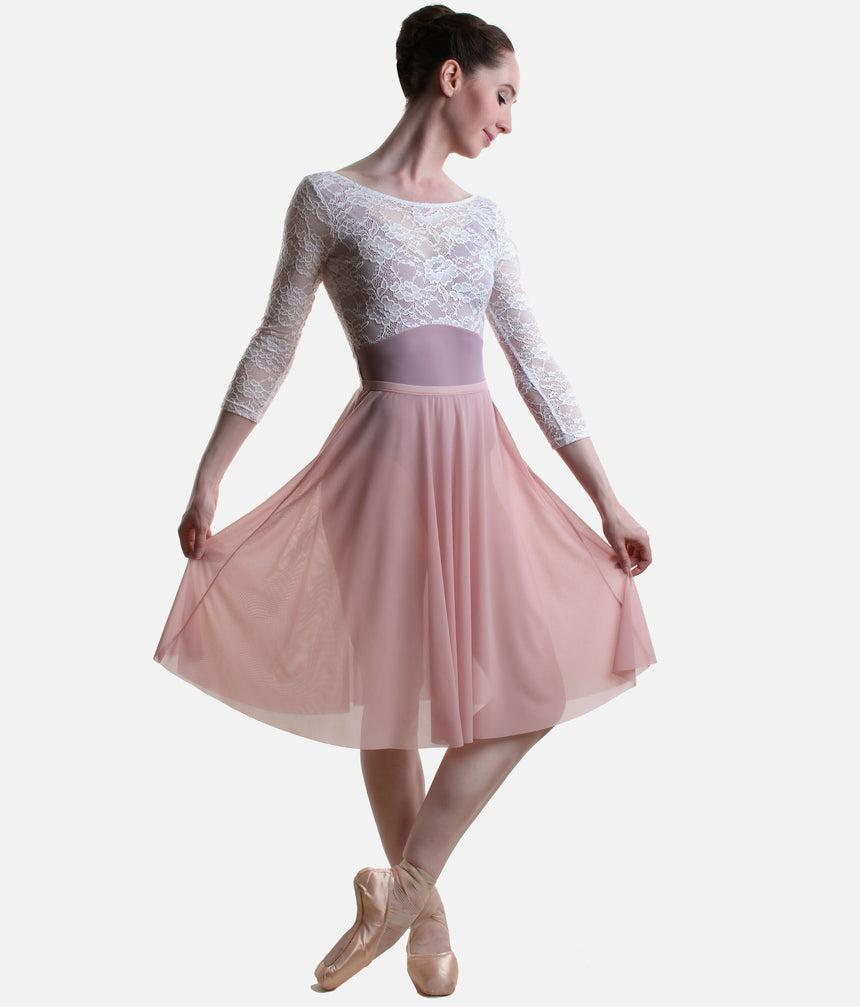Long Ballet Rehearsal Skirt, Soft Flowing Mesh Dance Skirt - ARIANA