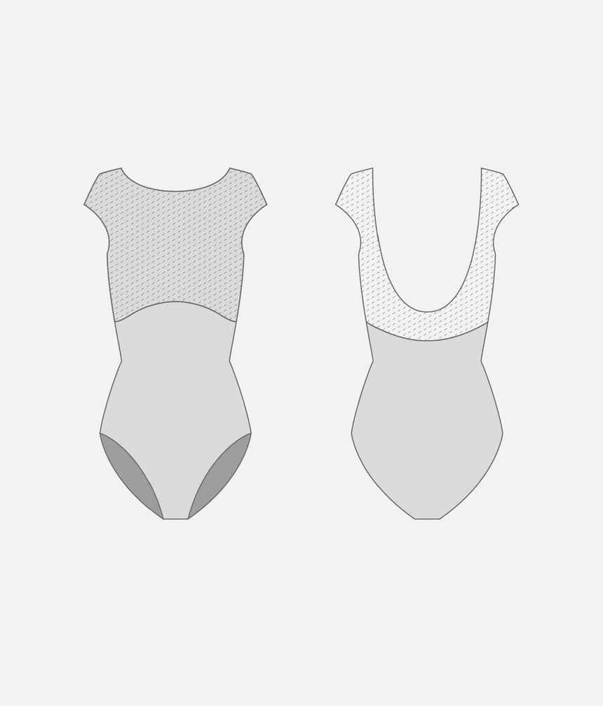 MINERVA DI Vigneto • Boat-Neck Ballet Leotard, Open-Back Design