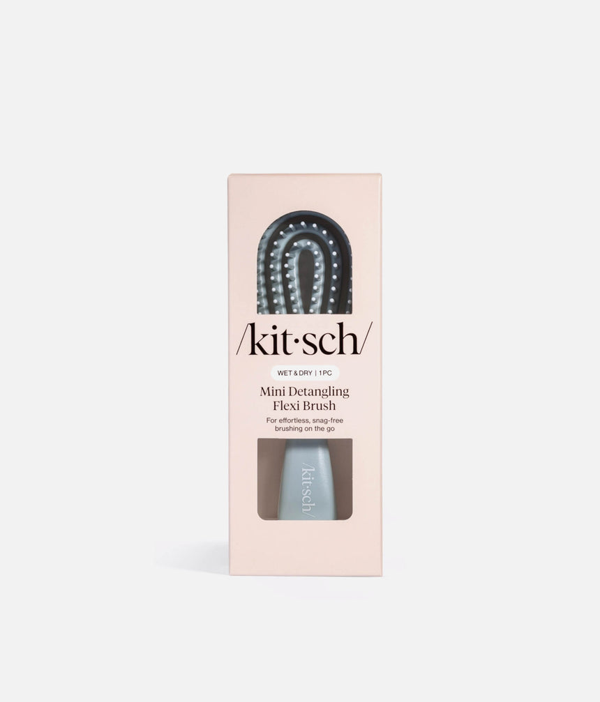 Haze Blue Detangling Flexi Brush Mini – Soft, Flexible Bristles