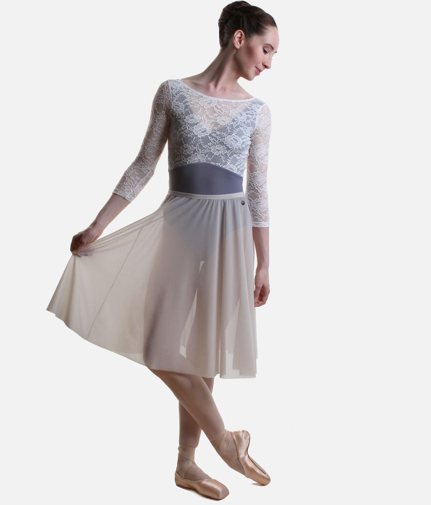 Long Ballet Rehearsal Skirt, Soft Flowing Mesh Dance Skirt - ARIANA
