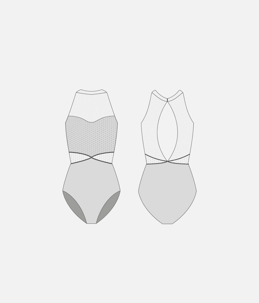 PANDIA CL Vapore • High Neck Ballet Leotard with Side Cut-Outs