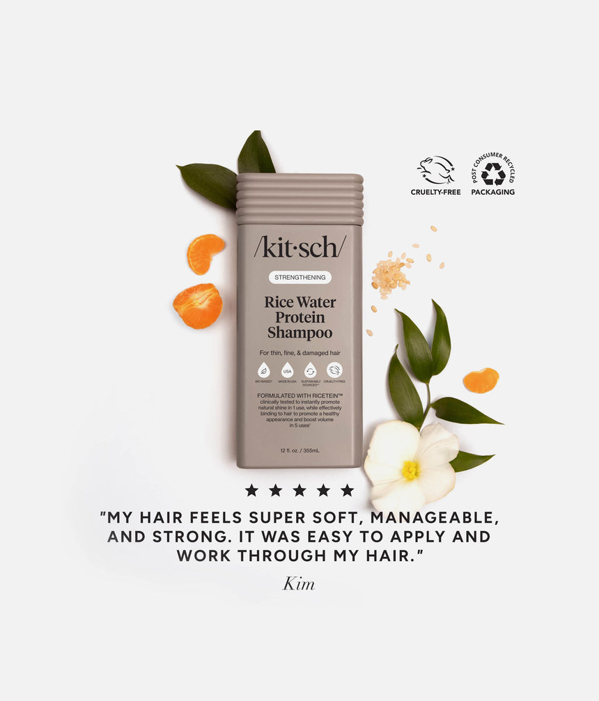 Strengthening Rice Water Shampoo, Clean, Strong, Healthy-Looking Hair