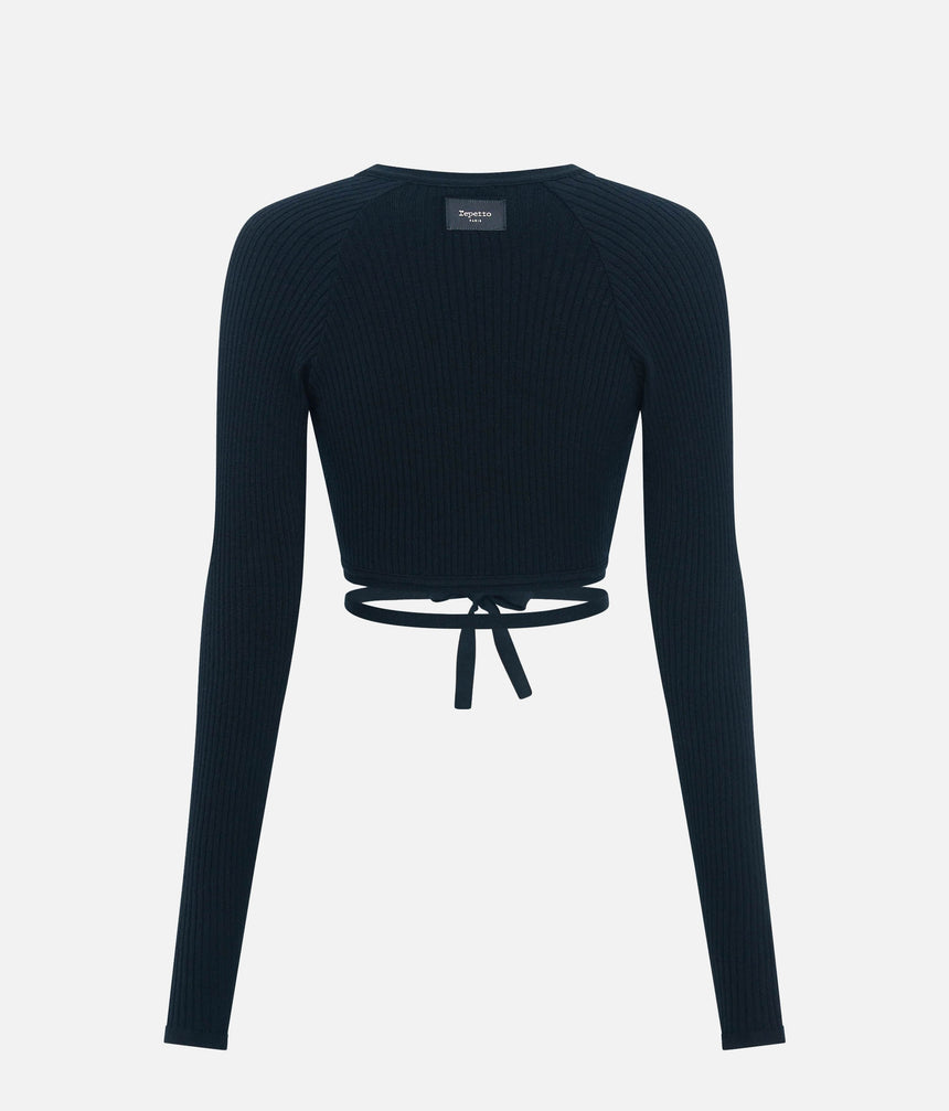 Knit Wrap Top, Professional Dance Warm-Up Essential - S0669
