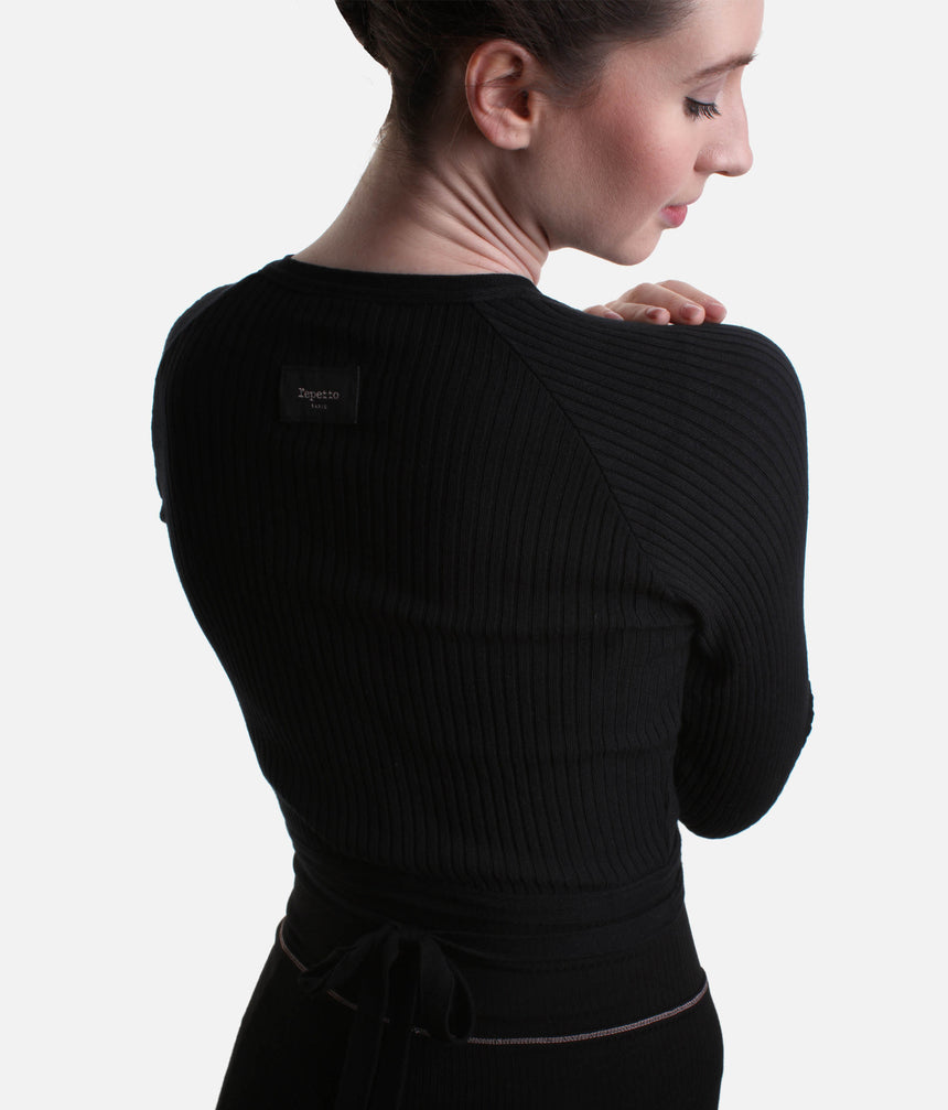 Knit Wrap Top, Professional Dance Warm-Up Essential - S0669
