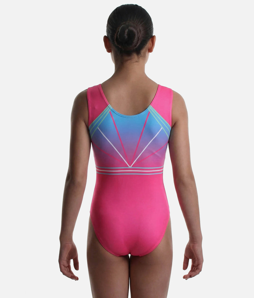 Girls Sleeveless Gymnastics Leotard with Crystal Design - Z796 Spritz