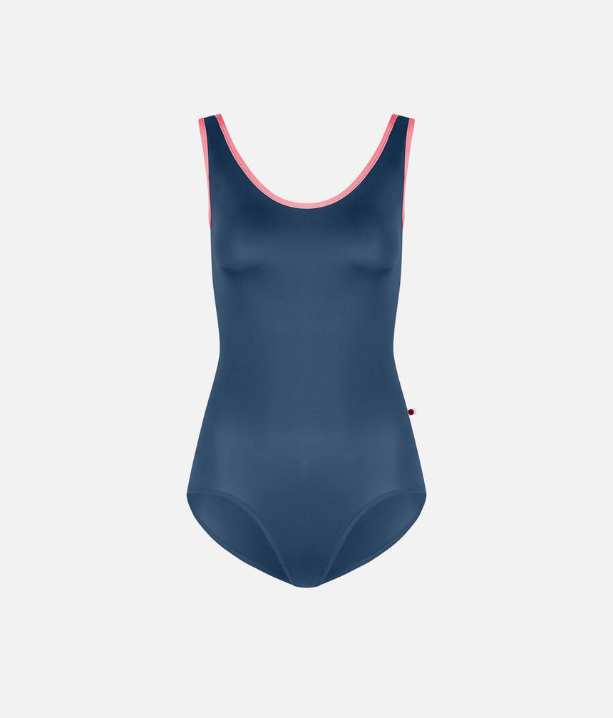 Veronique Ballet Leotard – Storm with May Trim & Cut-Out Back