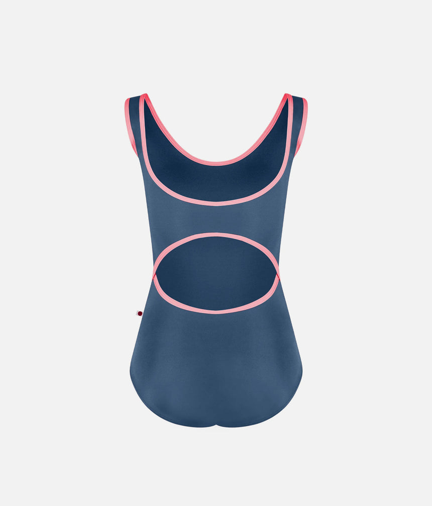 Veronique Ballet Leotard – Storm with May Trim & Cut-Out Back